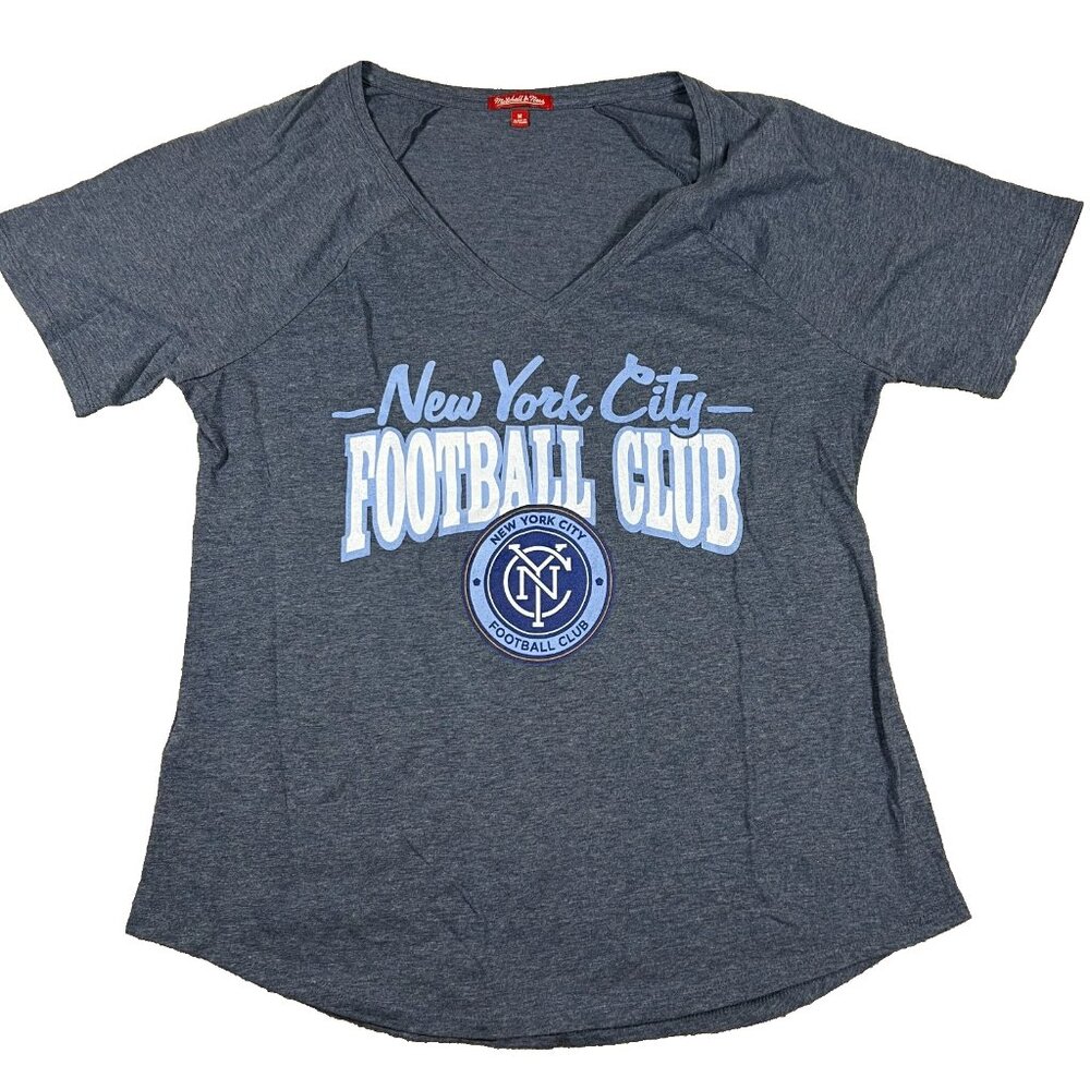 Mitchell & Ness Womens Size Medium Blue New York City MLS Soccer Shirt NWOT